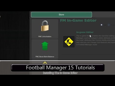 Football manager in game editor